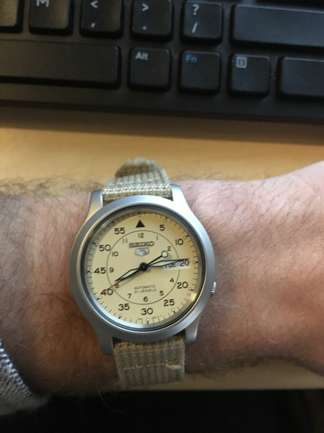 With the original strap